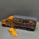 JOYIN 25 in 1 Kids Construction Truck Toy Set, 24Pcs Push and Go Cars and Worker Figures, Toddler Play Vehicles with Sounds and Light, Christmas Birthday Gifts Toys for 3 4 5 6 7 Years Old Grandkids