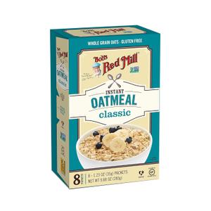 Bob's Red Mill Classic Oatmeal Packets, 8 packets (Pack of 1) - Non GMO, Gluten Free, Whole Grain, Vegan, Kosher, BB Date: 01/22/2026