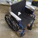Drive Medical Blue Streak Lightweight Foldable Wheelchair - Enhanced Mobility Support - Durable Construction - Padded Comfort - Swing-Away Leg Rests - Desk Arms - Blue/Black - 20 Inch Seat