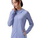 Soothfeel Women's UPF 50+ Sun Protection Hoodie Jacket Lightweight Long Sleeve Sun Shirt for Women with Pocket Hiking Outdoor (X-Large)