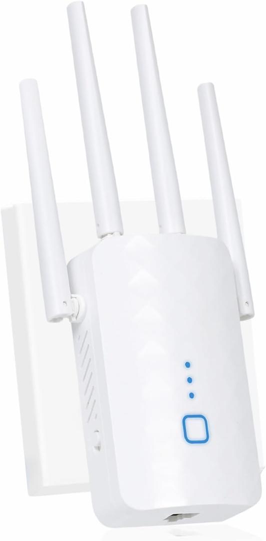 2025 WiFi Extender Signal Booster for Home,AC1200Mbps Dual Band (5GHz/2.4GHz), Covers up to 10000 Sq.ft,Easy to Set Repeater Wireless with Ethernet Port (White)