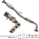 Front & Rear Catalytic Converter Compatible with 2002 2003 2004 2005 2006 Toyota Camry/Solara 2.4L L4, Catalytic Convertor EPA Compliant 674-811 16384