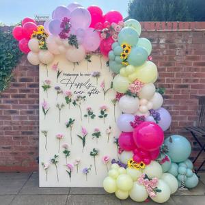 154Pcs Spring Wildflower Balloons Arch Garland Kit, Pastel Color Balloons for Flower Dasiy Floral Birthday Butterfly Tea Party Garden Baby Shower Decorations