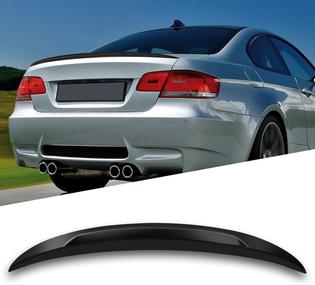 SCITOO Spoiler Wing Fits for 2007-2013 for BMW E92 3 Series Coupe Matte Black M3 Style Rear Trunk Spoiler Wing