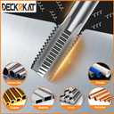 5-Piece NPT Pipe Tap Set, Precision Carbon Steel NPT Tap Set for Clean Accurate Threads, 3/4" NPT Tap, Perfect for Plumbers Mechanics DIYers, with Durable Plastic Case.