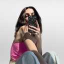 ZIYE Made for iPhone 14 Case with Magnetic [Compatible with MagSafe] Leopard Print Pattern Matte Design Lens Cover & Shockproof Protection Men and Women Case for iPhone 14 (Black)