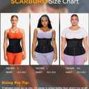 SCARBORO Waist Trainer for Women Belly Fat Sauna Sweat Waist Trimmer Corset for Stomach Wrap Workout Belt Shaper Band Zipper (M)