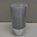 QPEY 50 Pack Silver Rimmed Plastic Cups,9 Oz Premium Silver Disposable Party Cups Clear Hard Plastic Wine Glasses for Holiday Gathering,Wedding,Thanksgiving,Christmas Elegant Disposable Party Cups