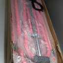 Tepemccu Expandable Gymnastics Bars, Adjustable Height Gymnastic Horizontal Bars, Children Folding Training Bar for Kids (Pink with mat)