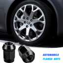 Zpana 20PCS M12 x 1.5 Car Bulge Acorn Lug Nuts, Steel Close End Vehicle Wheel Bulge Acorn Lug Nut, Automotive Tire Replacement Accessories, Compatible with Lacrosse (Black)