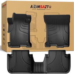 All Weather Floor Mats Fit for Honda Accord Sedan 2017 2016 2015 2014 2013, AOMSAZTO Rubber Floor Liners for Accord Sedans 1st & 2nd Row All-Round Protection (Not for Coupe)