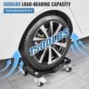 KEDSUM Car Dolly Set of 4, 6000 LBS Heavy Duty Car Wheel Dolly, High-tensile Structural Steel & Reinforced Rid Design for Moving Cars, Trailers, SUV, Motorcycles and Boats