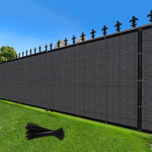 LOVE STORY 6'x 50' Fence Privacy Screen Panel Outdoor Mesh Fence Covers with Grommets for Patio Garden Wall Backyard, Dark Grey