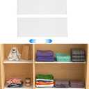 Adjustable Closet Storage Shelves, Heavy Duty Expandable Wardrobe Shelves Organizer System for Closet Cabinet Wardrobe Cupboard Bedroom Garage 2 Pack (L:16.9'' to 31.5"; W:11.8'')