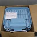 SNTD Dish Drying Rack, Expandable Dish Rack for Kitchen Counter, Stainless Steel Dish Drainer with Drainboard Set and Utensil Holder (Blue)