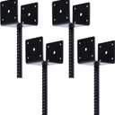 Concrete Fence Post Base 4x4 inches 4 Pack, Fence Post Anchor Holder Pergola Brackets