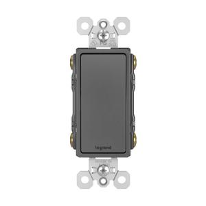 Legrand radiant TM874BKCC6 15 Amp Rocker Wall Switch, 4-Way Decorator Light Switches, Black (1 Count)
