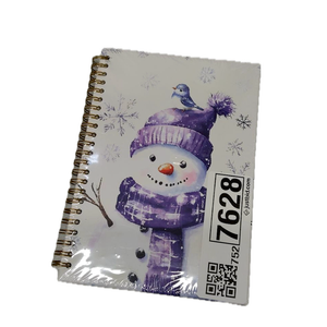 Snowman Notebook for Women Men, Hardcover Spiral Notebooks College Ruled, 5.5 x 8.3