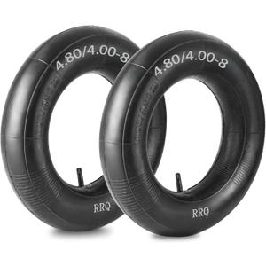 (2 Pack) RRQ 4.80/4.00-8 Tire Inner Tube with TR-13 Straight Valve Stem, 4.80/4.00-8" Heavy Duty Replacement Inner Tube for Wheelbarrows, Hand Trucks, Lawn Mowers, Carts, Trailers, Wagons and More