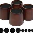 Wooden Furniture Risers 4 Inch Tapered Bed Risers Set of 4, Heavy Duty Wood Bed Lifts for Table, Sofa, Couch, Desk and Dresser (Tapering)