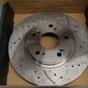 Front Brake Pads And Rotors Kit Compatible With 1998-2002 Honda Accord (V6 3.0L ONLY), 31305 D503-7382 Automotive Replacement Brake Kits Anti-rust Oil Drilled And Slotted Rotors 281.6mm(11.1in)