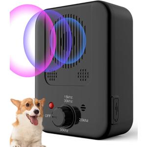 Anti Barking Device, Ultrasonic Dog Barking Control Device, Dog Barking Deterrent Devices Indoor & Outdoor, Rechargeable Dog Barking Silencer, Bark Box Stop Neighbors Dog from Barking, Safe for Dogs