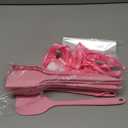 12 Set Valentine's Day Spatula Gifts Bulk DIY Set Pink Silicone Spatula for Kitchen Neighbors Baking with Ribbon Greeting Cards and Plastic Bags for Cooking Gifts(Valentine's Day,Pink)