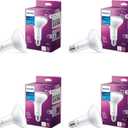 PHILIPS LED 65W BR30 4-Pack Ultra Definition Daylight (5000K) 650 Lumen (7.5W = 65W) Dimmable Frosted Flicker-Free Light Bulbs