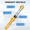 Steering Wheel Lock, Heavy Duty Anti-Theft Car Device Wheel Lock with 2 Keys, Adjustable Steering Wheel Locking Gear Great Deterrent for Vehicle Security, Car Accessories (Yellow)