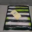 Halloween Black and White Striped Blazer Suit for Men Tie Shirt Green Face Sticker Outfit Costume (L)