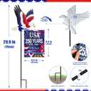 250th Anniversary America 9.4x6.5Inch Garden Flags,Eagle Garden Stakes with USA 1776-2026 Yard Sign Double-Sided Waterproof Flag,4th of July Patriotic Decorations Outdoor Independence Memorial Day