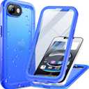 Cozycase TOP Protective Full Body Frosted Blue Case for iPhone 16e/iPhone 17e - Slim Shock Water Proof Protection Construction Builder Unbreakable Double Sided Bumper Armour Rugged Strong 16/17 e Case