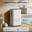 DR.PREPARE 2600 Sq.Ft Energy Star Dehumidifier, Max 38 Pints, Dehumidifier for Basement, Bedroom, bathroom with Drain Hose, Intelligent Humidity Control, Dry Clothes, 3 Modes, Sleep Mode, 24H Timer