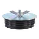 PATIKIL 150mm Sewer Cleanout Cap, Steel Mechanical Test Plug Expansion Pipe Plug Sewer Cleanout Cover Durable Sewer Pipe Plug Fit for Most Pipes Sink Pools, Black