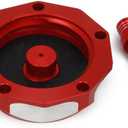 JFG RACING Dirt Bike Gas Fuel Tank Cap CNC for XR50 XR70 XR80 XR100 CRF150R CRF230F CR250R CR85R CR125R Dirt Pit Bike Red