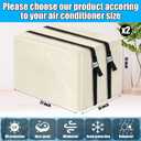 Ribbonlic 2 Pack Window Air Conditioner Cover for Outside Winter Windproof 3 Layer Insulation Window Air Conditioner Freeze Protection Cover for Outdoor Ac Unit(21" w X 16" d X 15" h,Beige)