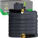 2024 Upgraded Non-Expanding Garden Hose 50ft, Flexible Ultra-Light Water Hose, Burst-Resistant, Lead-Free, Anti-Kink, High-Pressure, Ideal for All-Season Use