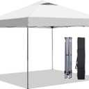 GDY 10'x10' Pop Up Canopy Tent, Portable Gazebo, Easy Up Outdoor Canopy for Events, Parties, Camping, White.