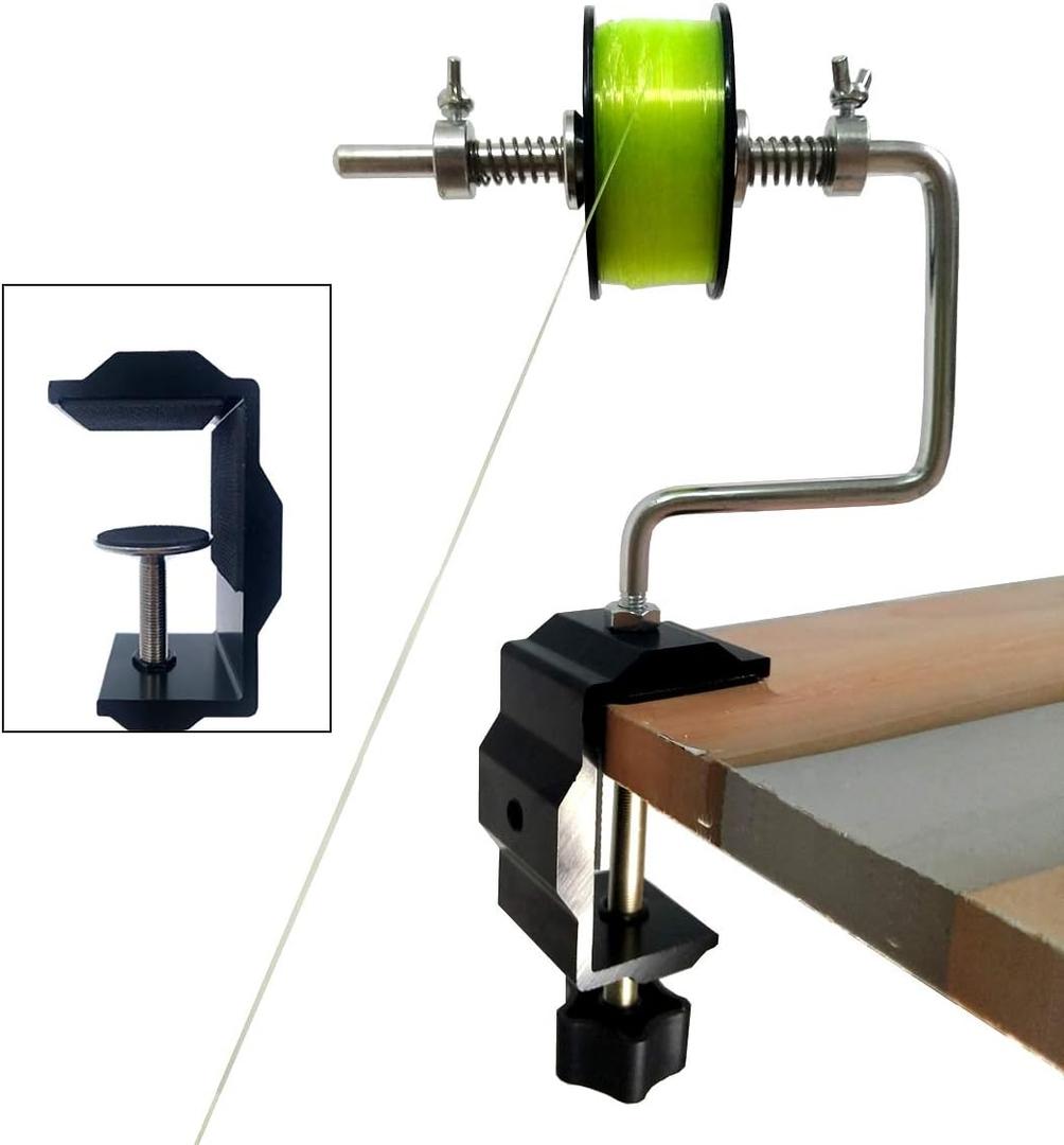 Fishing Line Spooler Silver Reel Winder Spool Tackle Winder spooling Station Winding System Ultimate Line with U Clamp