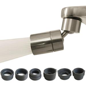 Rotating Faucet Aerator Extender,Nozzle Faucet Adapters, Universal Splash Filter Kitchen Tap Extension, Kitchen and Bathroom Sink Tap Head (Brushed Nickel 80)