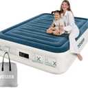 Air Mattress Full with Built in Pump,18" Raised Inflatable MattressThicker Blow Up Mattress 2 Mins Self-Inflation/DeflationLuxury Upgraded Air Bed with Storage Bag for Home, Camping & Guests