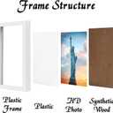 OMAIGAR 14x14 Picture Frame for 14by14 Square Poster Photo Canvas Certificate White High Transparent Photo Frame Wall Desktop Horizontal Vertical 14 x 14