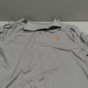 Vantage Apparel Men's Collegiate Premium Moisture Wicking Stretch Fit Striped Polo (Gray, XXL)