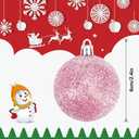 JULMELON 24PCS Large Christmas Balls Ornaments,60mm/2.4 in Shatterproof Plastic Decorative Xmas Tree Ornaments, Assorted Christmas Ball Ornaments for Wedding Mothers Day Party Decorations (Pink)