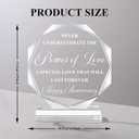 BLUEBOOK Wedding Anniversary Glass Plaques Gifts for Parents Couples,4.5x3.9in Happy Anniversary Table Decoration Presents,Best Anniversary Memorial Gifts Ideas for Women men