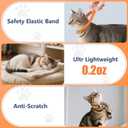 AirTag Cat Collar, Ultra Elastic Cat Tracker Collar, Airtag Holder Compatible with Apple Air Tag, [Lightweight & Scratch Resistant] Adjustable Stepless GPS Pet Collar for Cats Kittens, Orange