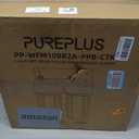 PUREPLUS 2-Stage Whole House Water Filtration System, Reduces Chlorine, Odor, Heavy Metals & Rust, with Pressure Gauges, 10" x 4.5" Housing, 1" Inlet/Outlet, PP Sediment & KDF Carbon Block Filters