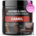 FORTIVO Leather Recoloring Balm, Color Restorer, Scratch Remover, Couch Paint and Repair, Leather Balm for Couches (Camel)