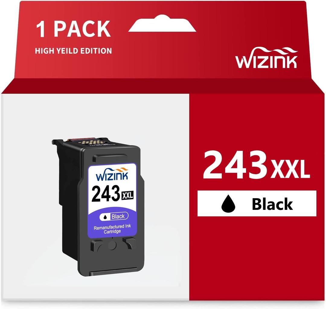 243XXL Ink PG-243 XL Black Ink Cartridge Higher Yield Replacement for Canon Printer PG-243XL XXL with Canon Pixma Mg2522 Mx492 Tr4520 Ts3322 Mx490 Mg2520 Ts202 Tr4500 Ts302 Mg2922 MG2500