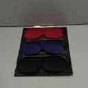 LKY DIGITAL Sleep Mask for Side Sleeper 3 Pack, Blackout 3D Eye Mask for Sleeping, Night Blindfold for Men Women (Black & Blue & Red)